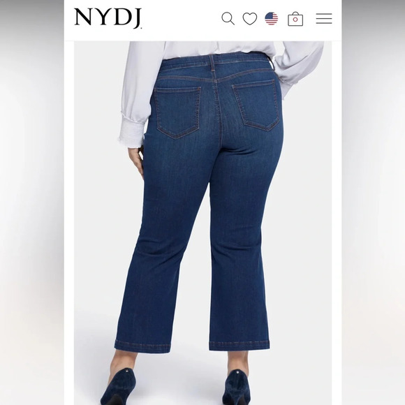 NYDJ Jeans Tummy Control No Gap Pull On Waist Match Relaxed Flare Plus Size 0X - Picture 3 of 12